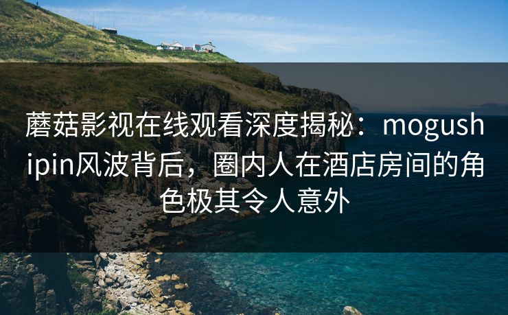 蘑菇影视在线观看深度揭秘：mogushipin风波背后，圈内人在酒店房间的角色极其令人意外
